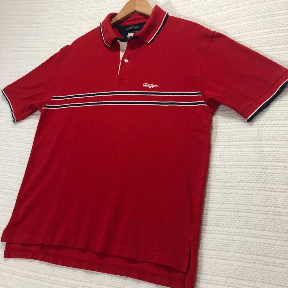 Tommy Hilfiger‎ Polo Shirt Striped Short Sleeve Casual Top